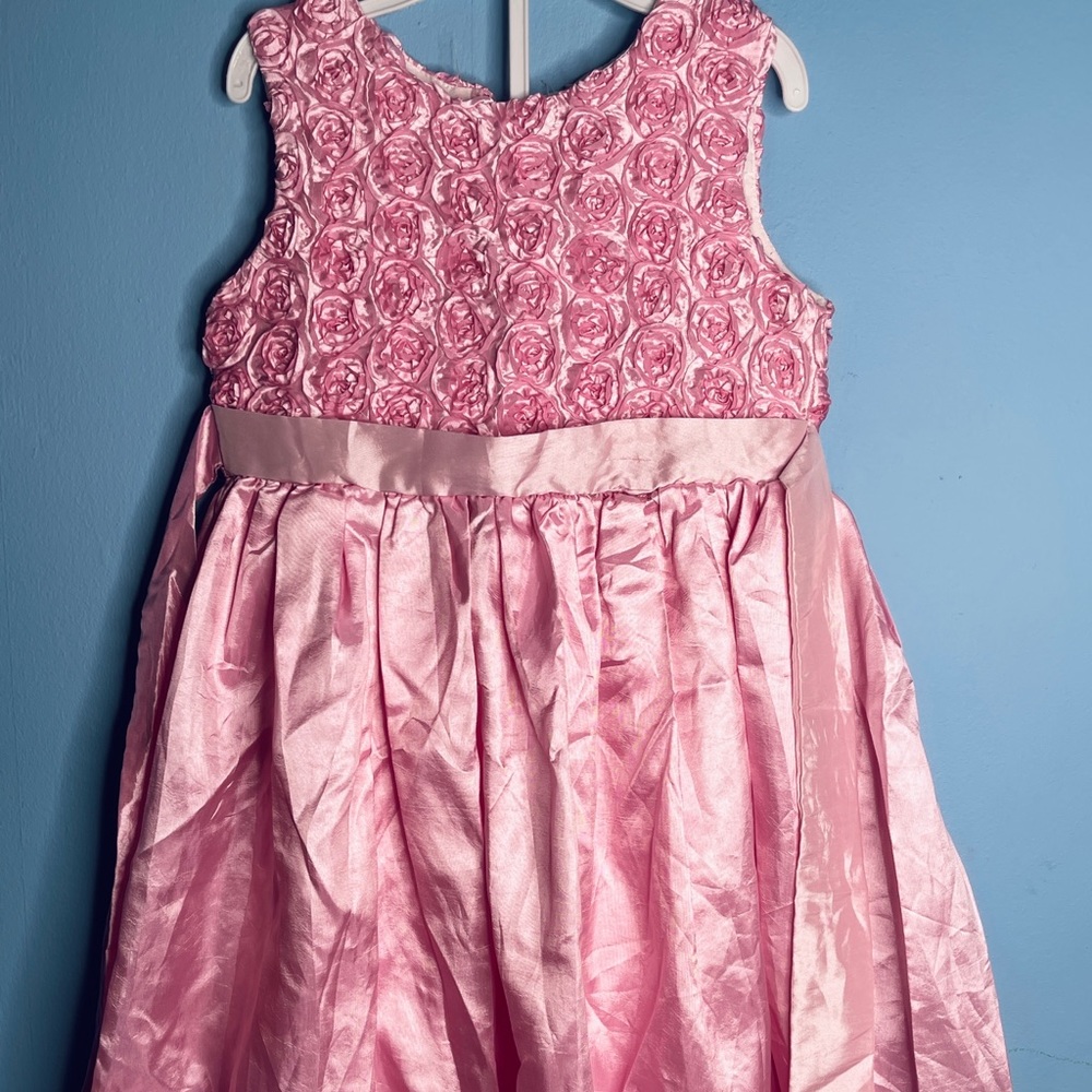 Pink rose dress for kids